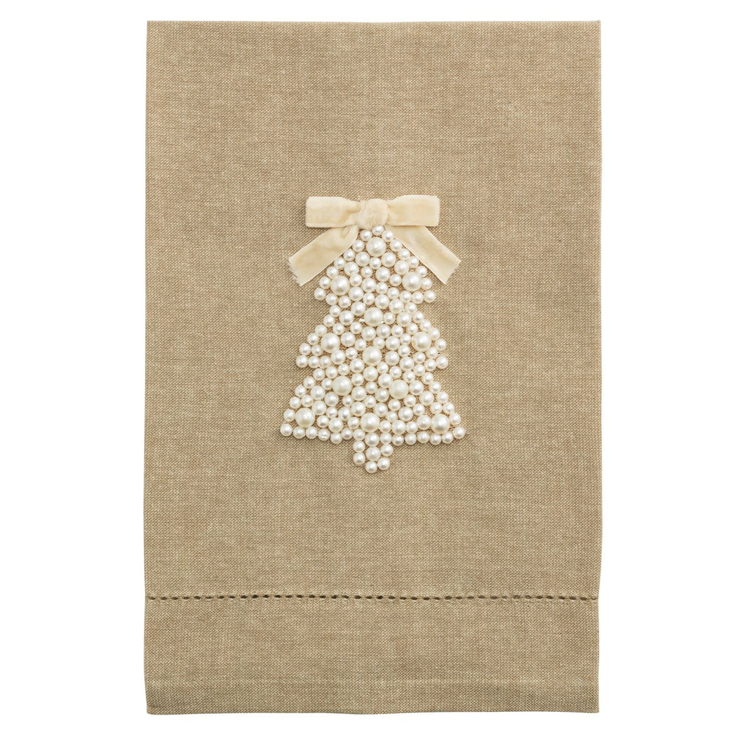 Tree Pearl Beaded Tea Towel