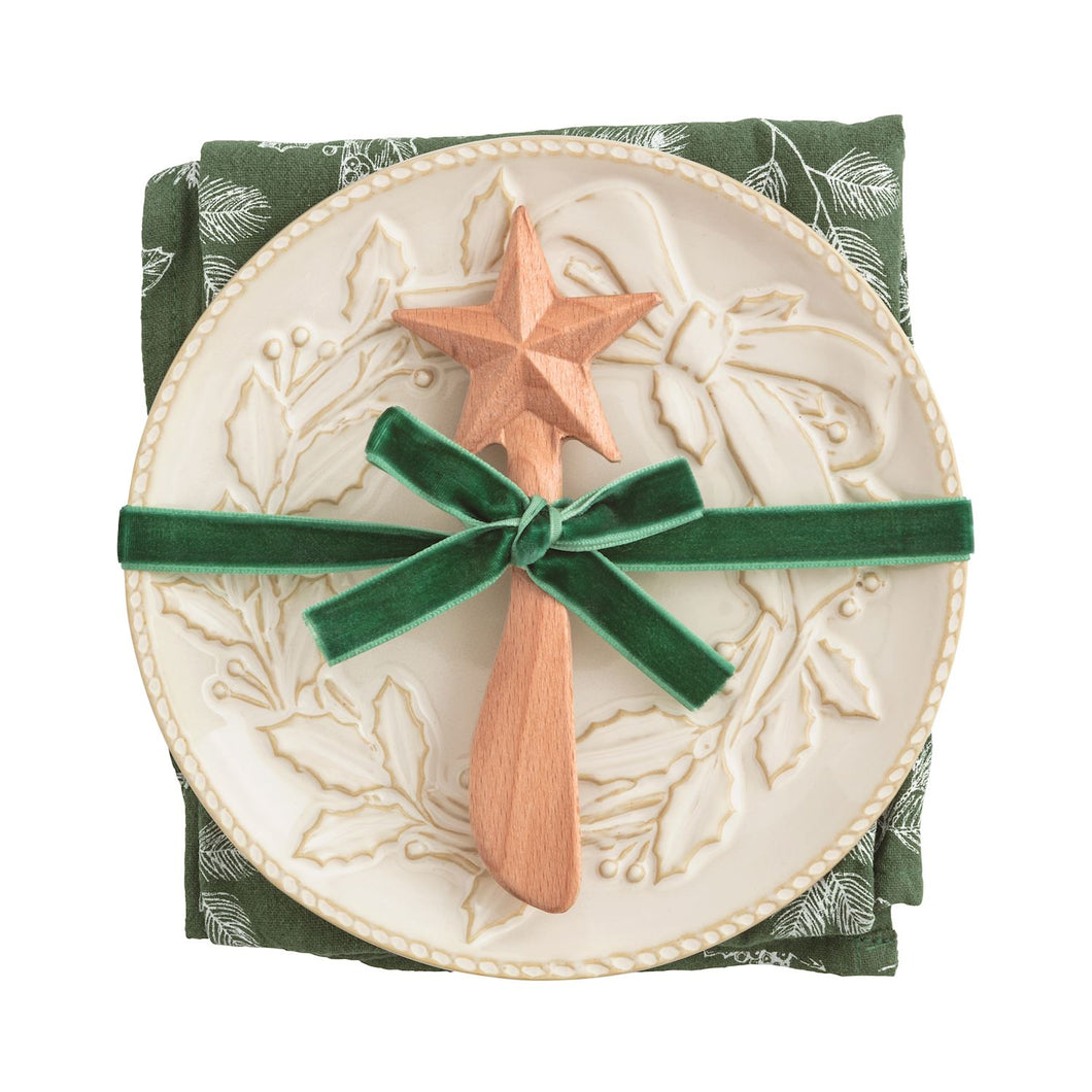 Wreath Appetizer Plate Set
