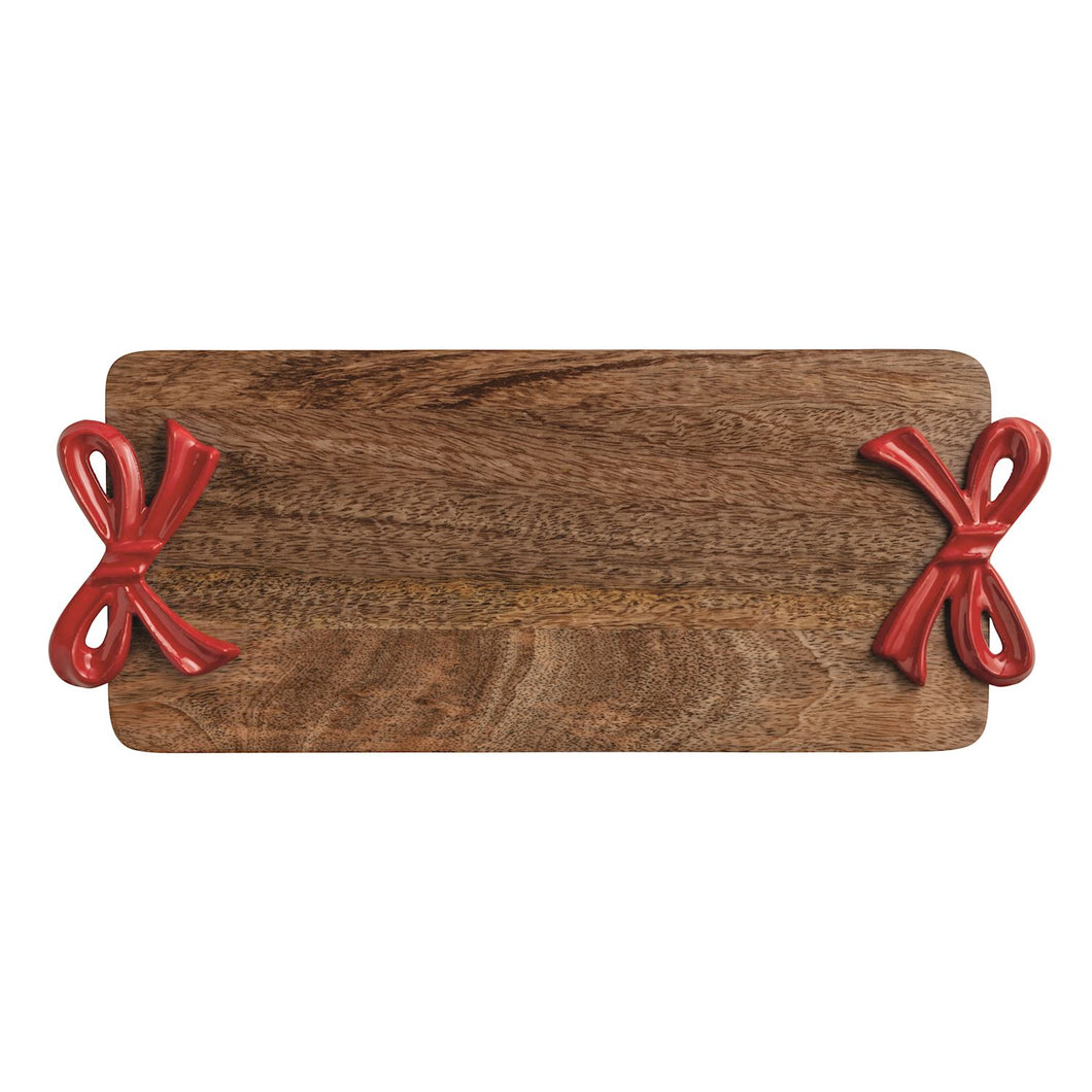Red Bow Wooden Board