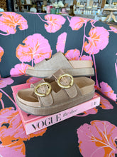 Load image into Gallery viewer, Lori Woven Buckle Sandals - Brown Woven
