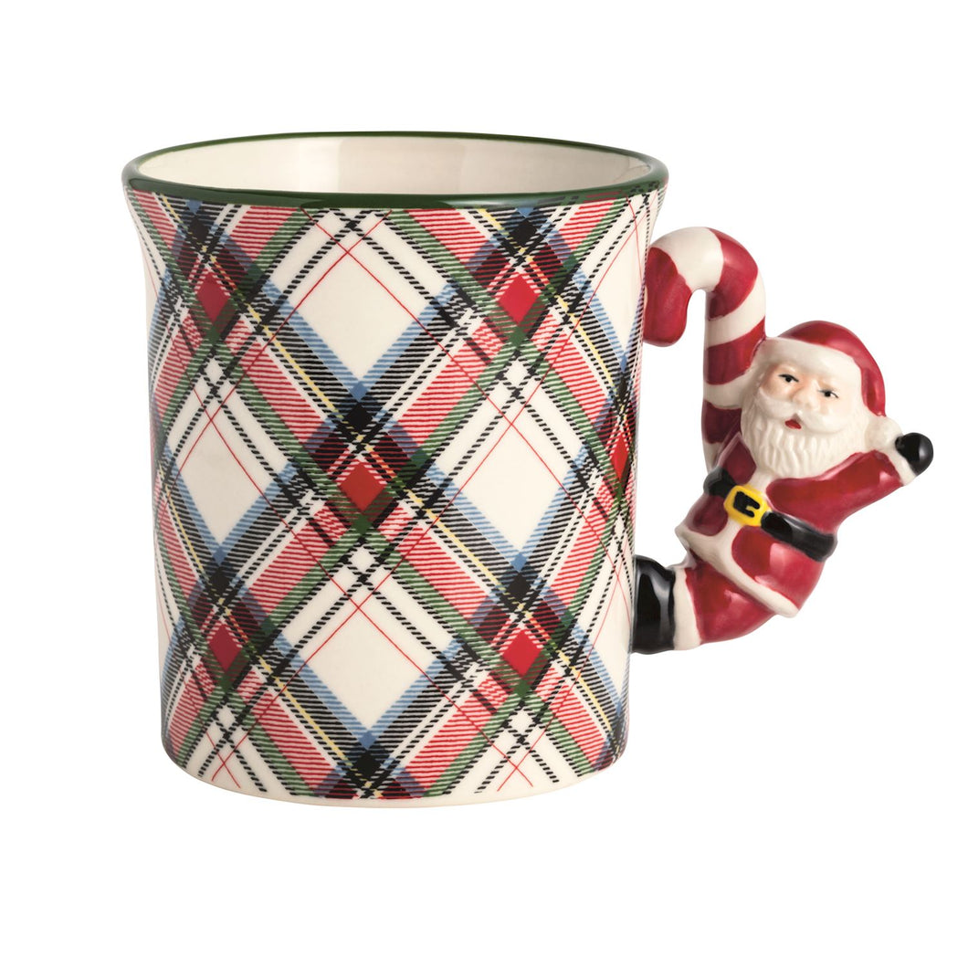 Santa Tartan Ceramic Mug