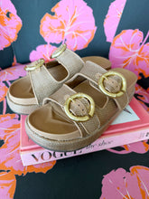 Load image into Gallery viewer, Lori Woven Buckle Sandals - Brown Woven
