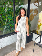 Load image into Gallery viewer, Stevie Polka Dot Wide Leg Pants- White
