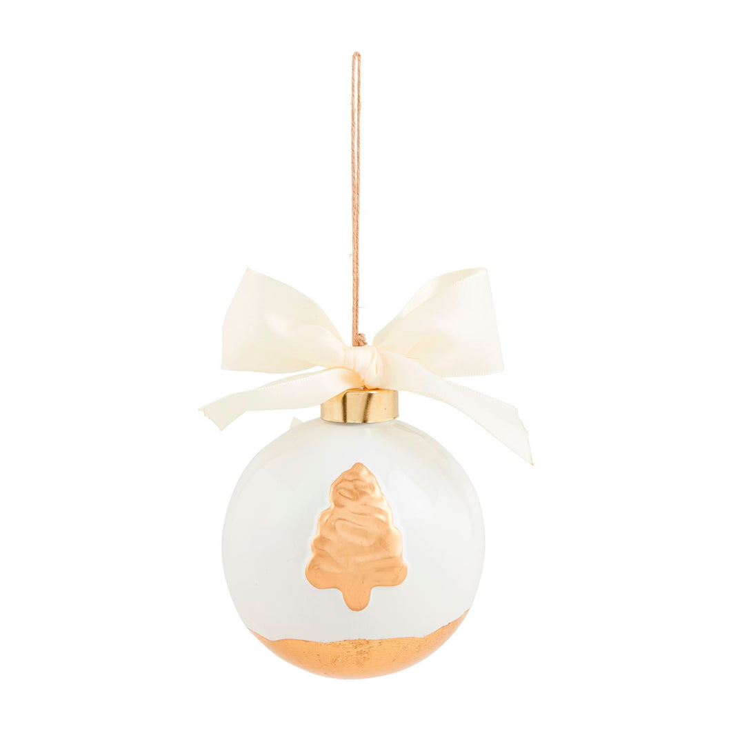 Handpainted Gold Tree Ornament