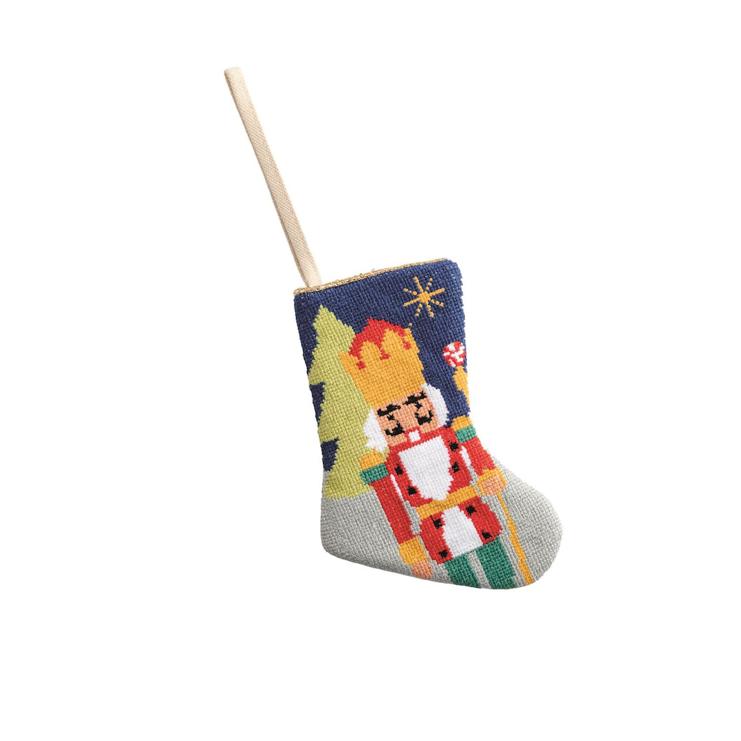 Nutcracker Needlepoint Stocking Ornament