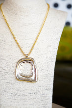 Load image into Gallery viewer, Gold Funky Square Pendant Necklace
