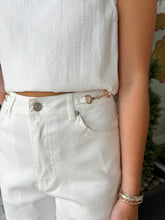 Load image into Gallery viewer, Chaney Horsebit High Waisted Pants- White
