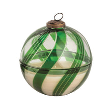 Load image into Gallery viewer, Green Ornament Glass Candle
