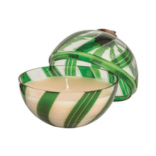 Load image into Gallery viewer, Green Ornament Glass Candle
