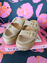 Load image into Gallery viewer, Lucinda Chunky Slide Sandals-Natural Woven
