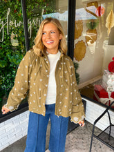 Load image into Gallery viewer, Tenille Embroidered Zip Up Jacket - Olive
