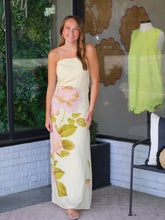 Load image into Gallery viewer, Laurel Floral Strapless Tube Maxi Dress- Yellow
