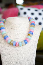 Load image into Gallery viewer, Chunky Rondelle Beaded Necklace - Multi Pastel
