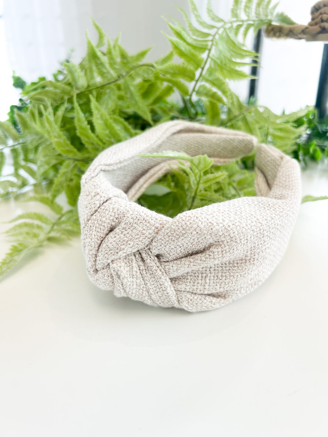 Chunky Knotted Headband-White