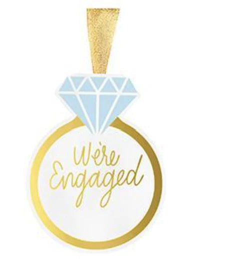 We're Engaged Ceramic Ornament