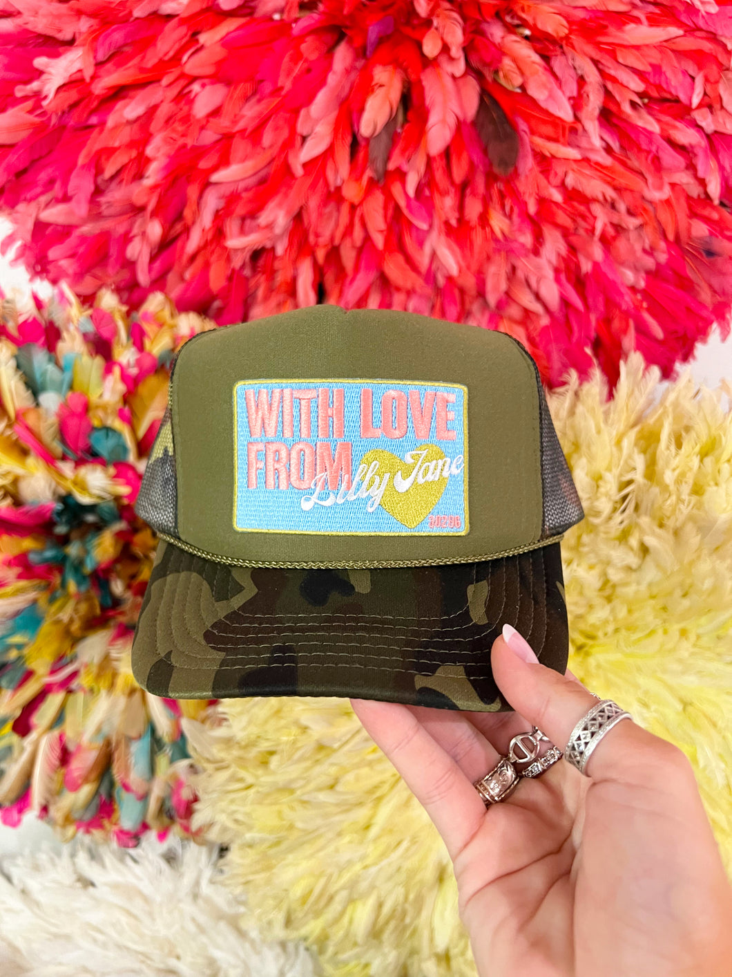 With Love From Lilly Jane Trucker Hat - Camo