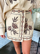 Load image into Gallery viewer, Weston Embroidered Wrap Mini Skirt  - Taupe
