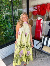 Load image into Gallery viewer, Bloom Floral Halter Neck Jumpsuit- Yellow/Olive
