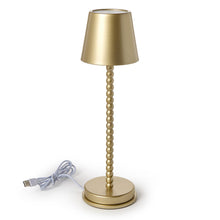 Load image into Gallery viewer, LED Portable Gold Beaded Table Lamp
