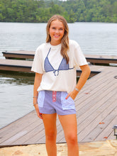 Load image into Gallery viewer, Bikini Printed Short Sleeve Oversized Graphic - Navy Blue
