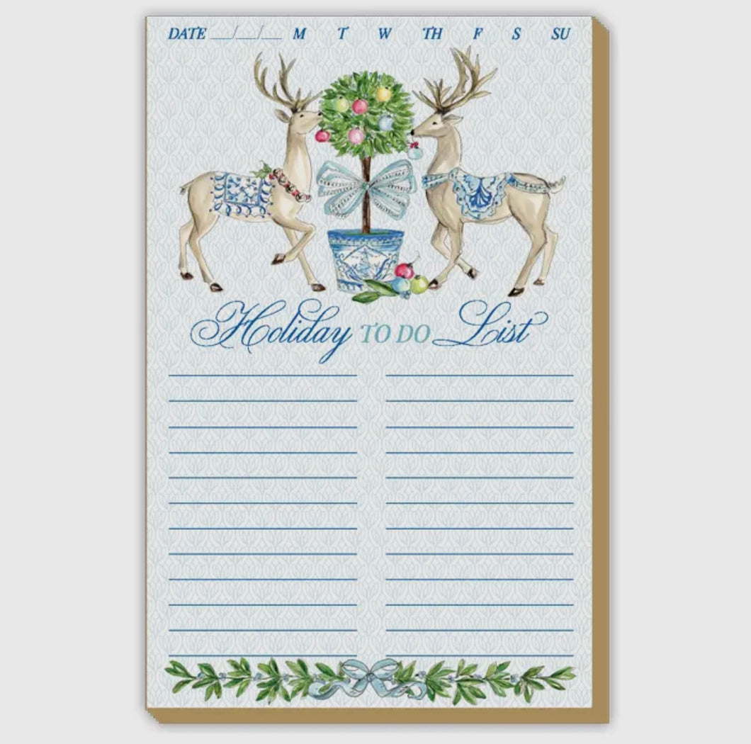 Holiday To Do List Notepad - Reindeer Ornament