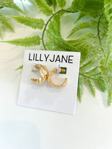 Dainty Gold Textured Braided Hoops