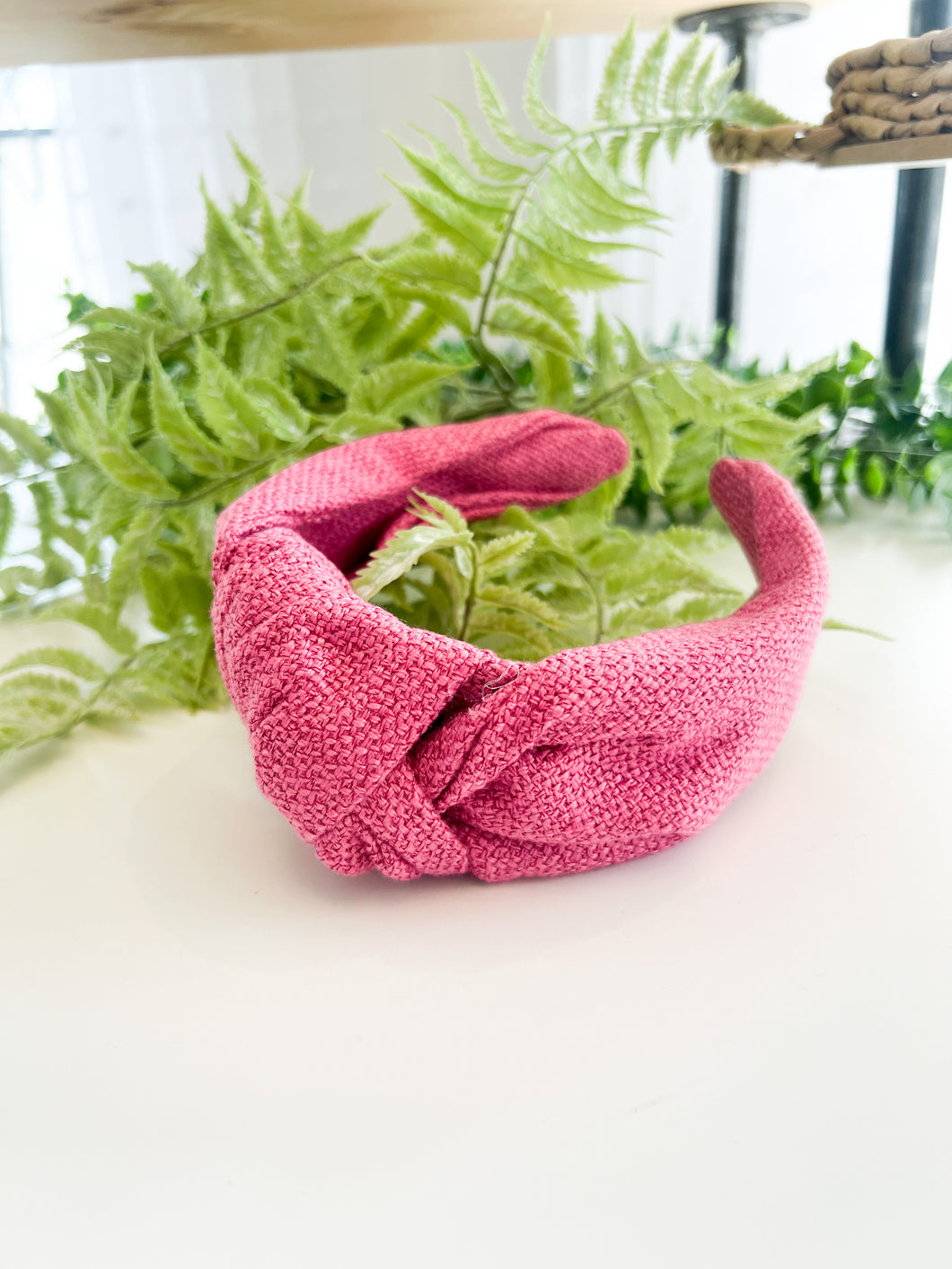 Chunky Knotted Headband-Fuchsia