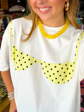 Load image into Gallery viewer, Polka Dot Bikini Graphic Tee -Yellow
