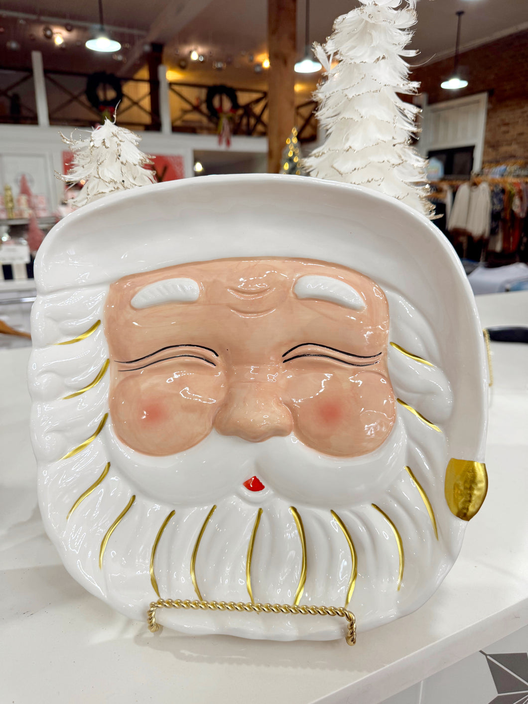 Santa Platter - White