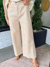 Load image into Gallery viewer, Brighton Gingham Printed Pants - Tan
