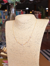 Load image into Gallery viewer, Dainty Gold Crystal Studded Necklace
