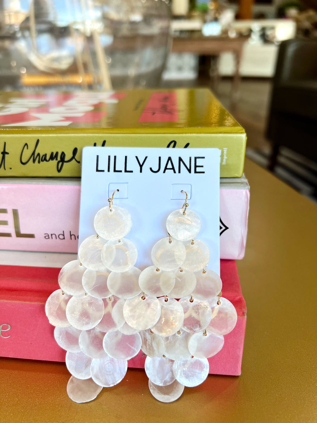 Chandlier Shell Dangle Earrings