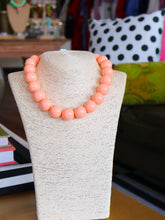 Load image into Gallery viewer, Chunky Beaded Ball Necklace-Peach
