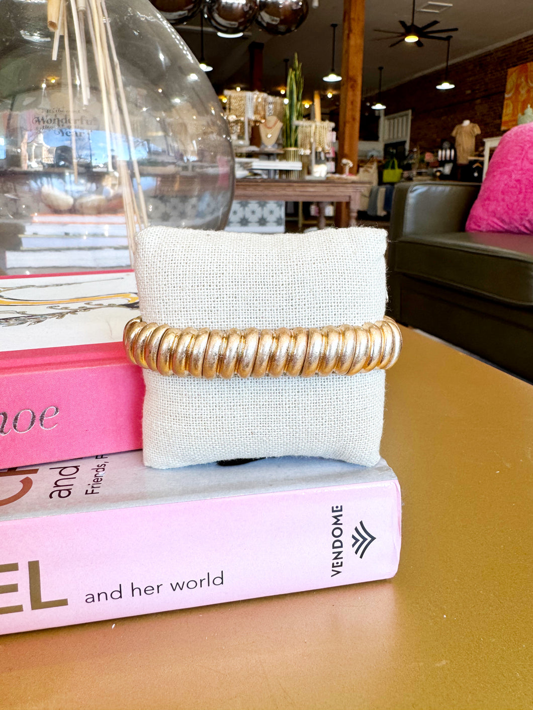 Gold Cobra Stretch Bracelet