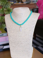Load image into Gallery viewer, Rondelle Beaded Fish Pendant Necklace -Mint Green
