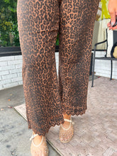 Load image into Gallery viewer, Ansley Leopard Embroidered Hem Pants
