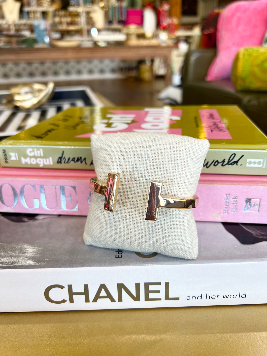 Gold Bar Cuff Bracelet