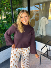 Load image into Gallery viewer, Lucy Mock Neck Knit Sweater- Brown
