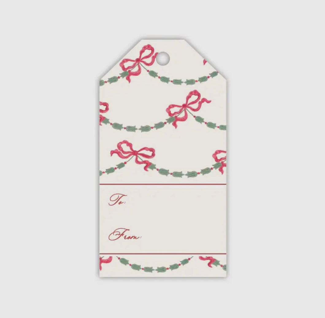Holiday Green Garland Gift Tags
