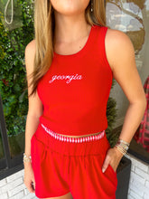 Load image into Gallery viewer, Jolie Georgia Gingham Short Set- Red
