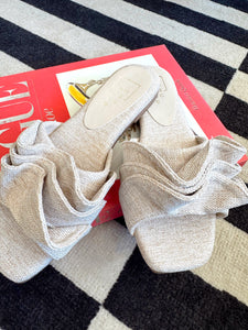 Daisy Ruffle Sandals- Natural