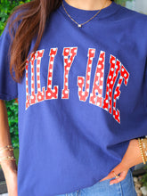 Load image into Gallery viewer, Lilly Jane Polka Dot Varsity Graphic -Navy
