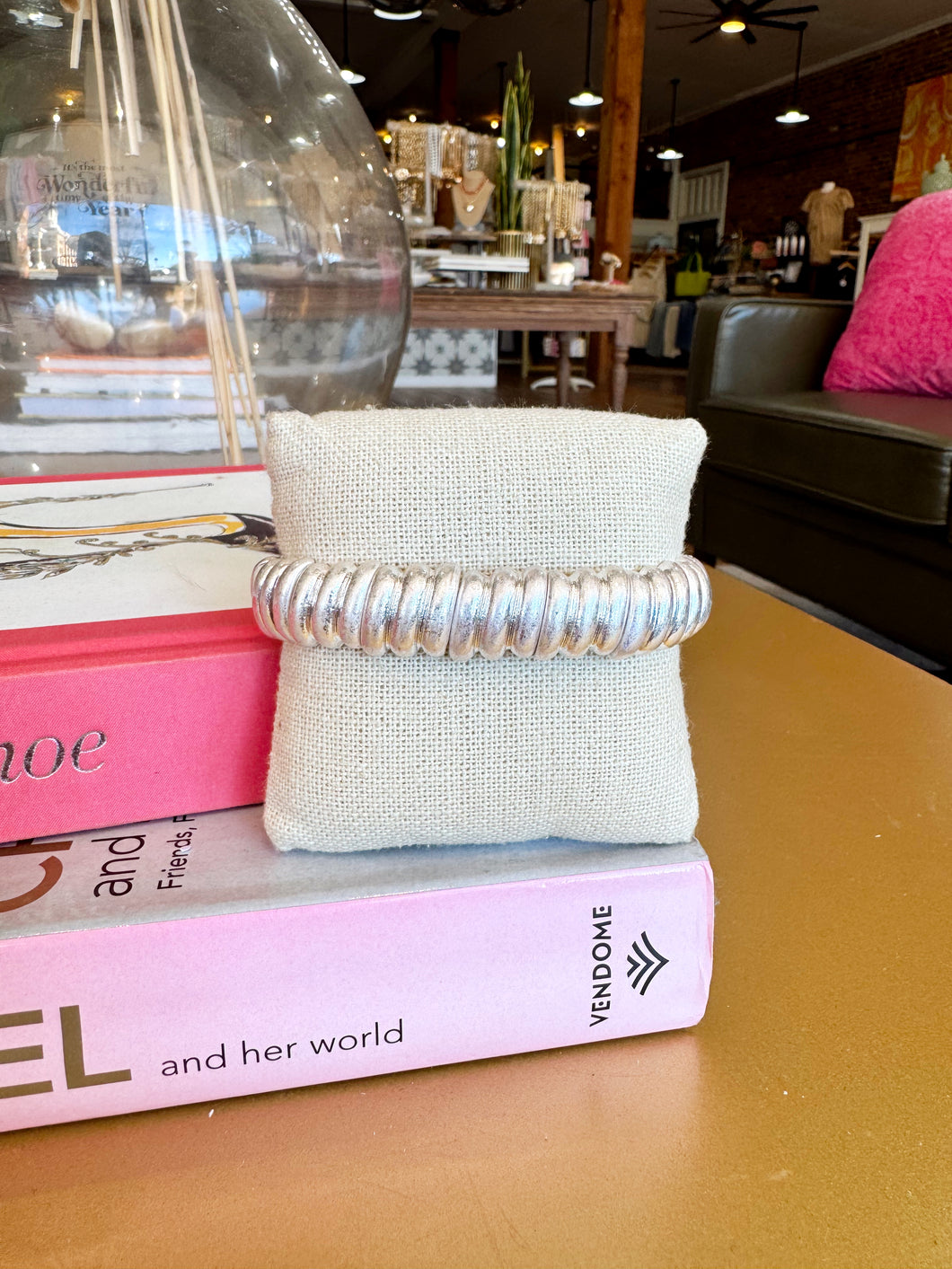 Silver Cobra Stretch Bracelet