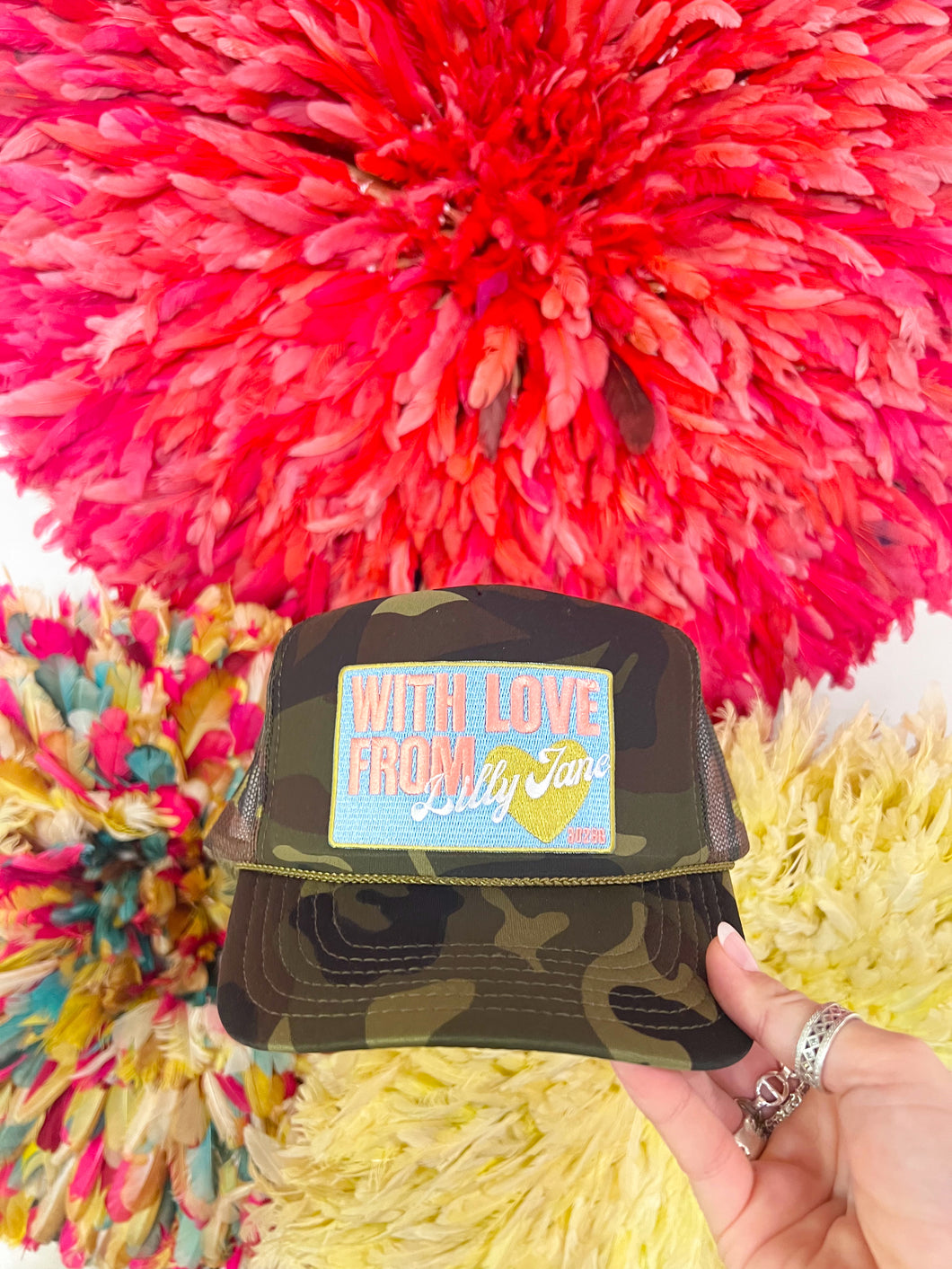 With Love From Lilly Jane Trucker Hat -All Over Camo