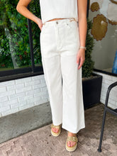 Load image into Gallery viewer, Chaney Horsebit High Waisted Pants- White
