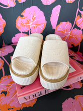 Load image into Gallery viewer, Lexie Platform Sandals -Cream Woven
