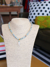 Load image into Gallery viewer, Rondelle Beaded Fish Pendant Necklace -Natural Multi
