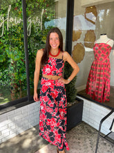 Load image into Gallery viewer, Bella Floral Cami Midi Skirt Set- Red
