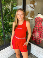 Load image into Gallery viewer, Jolie Georgia Gingham Short Set- Red
