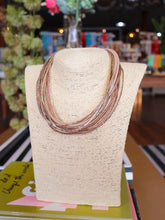 Load image into Gallery viewer, Gold Layered Leather Cord Necklace - Tan
